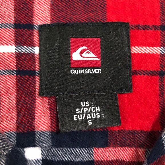 Quicksilver Button Down Blouse Size Small Women's Long Sleeve Plaid - Picture 4 of 7